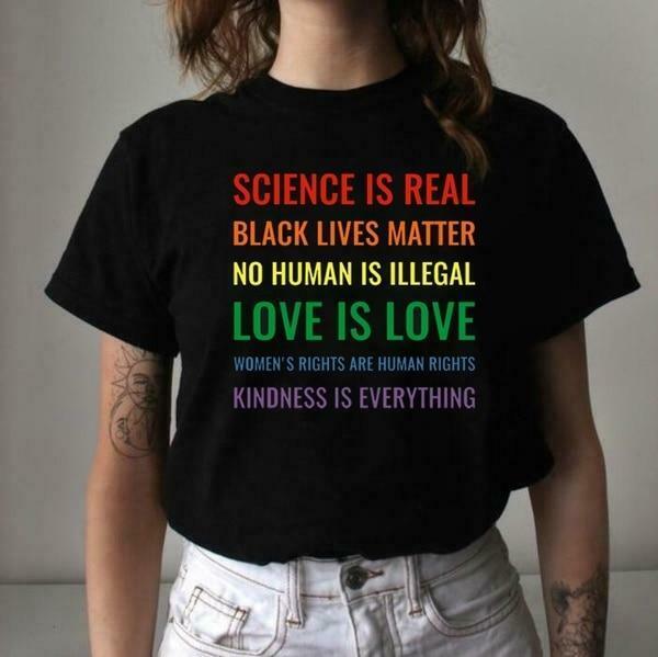 Y2K Aesthetic Science Is Real Black Lives Matter T-Shirt for Women - Coquette Grunge Style Y2K Aesthetic Science Is Real Black Lives Matter T-Shirt for Women - Coquette Grunge Style