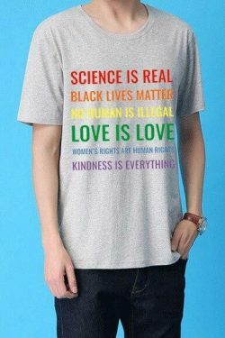 Y2K Aesthetic Science Is Real Black Lives Matter T-Shirt for Women - Coquette Grunge Style