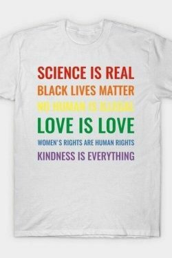 Y2K Aesthetic Science Is Real Black Lives Matter T-Shirt for Women - Coquette Grunge Style