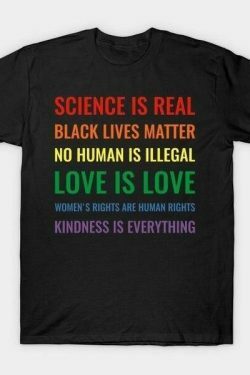 Y2K Aesthetic Science Is Real Black Lives Matter T-Shirt for Women - Coquette Grunge Style