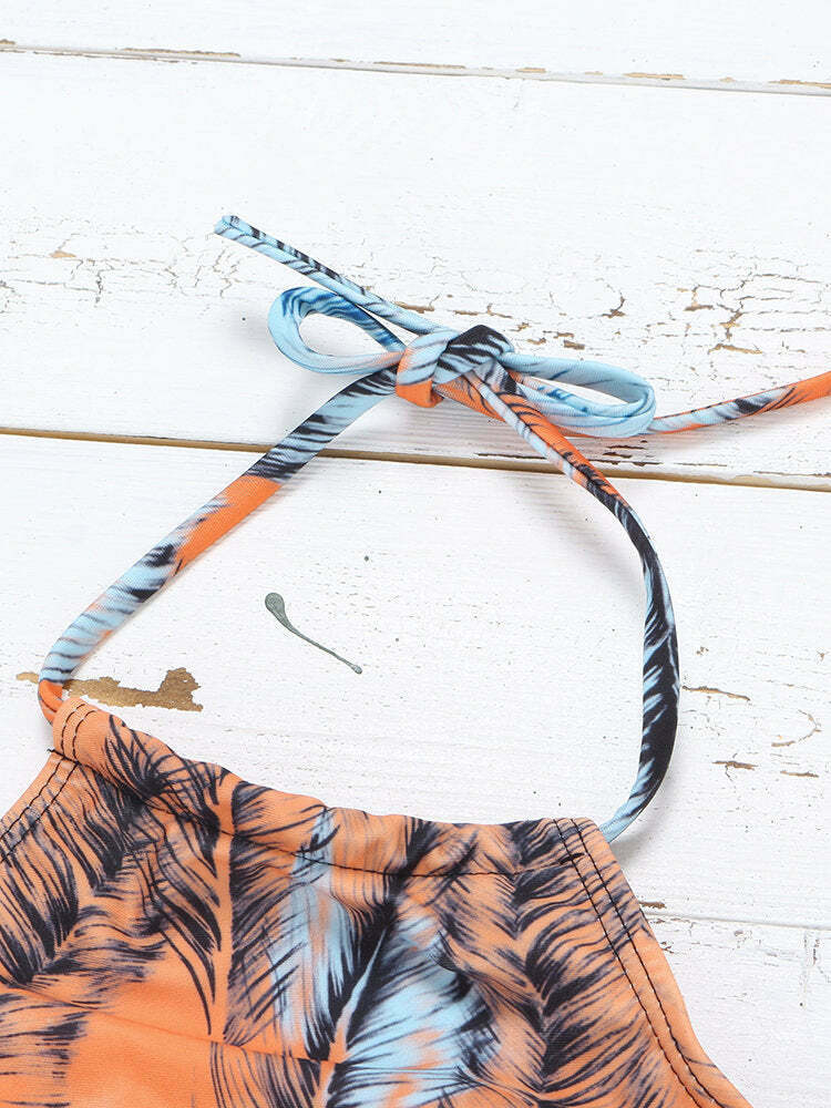 Y2K Aesthetic Scoop Back String Halter Bikinis - Women's Fashion Swimsuits Y2K Aesthetic Scoop Back String Halter Bikinis - Women's Fashion Swimsuits