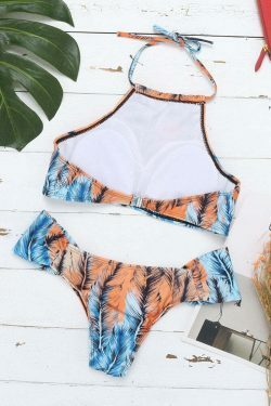 Y2K Aesthetic Scoop Back String Halter Bikinis - Women's Fashion Swimsuits