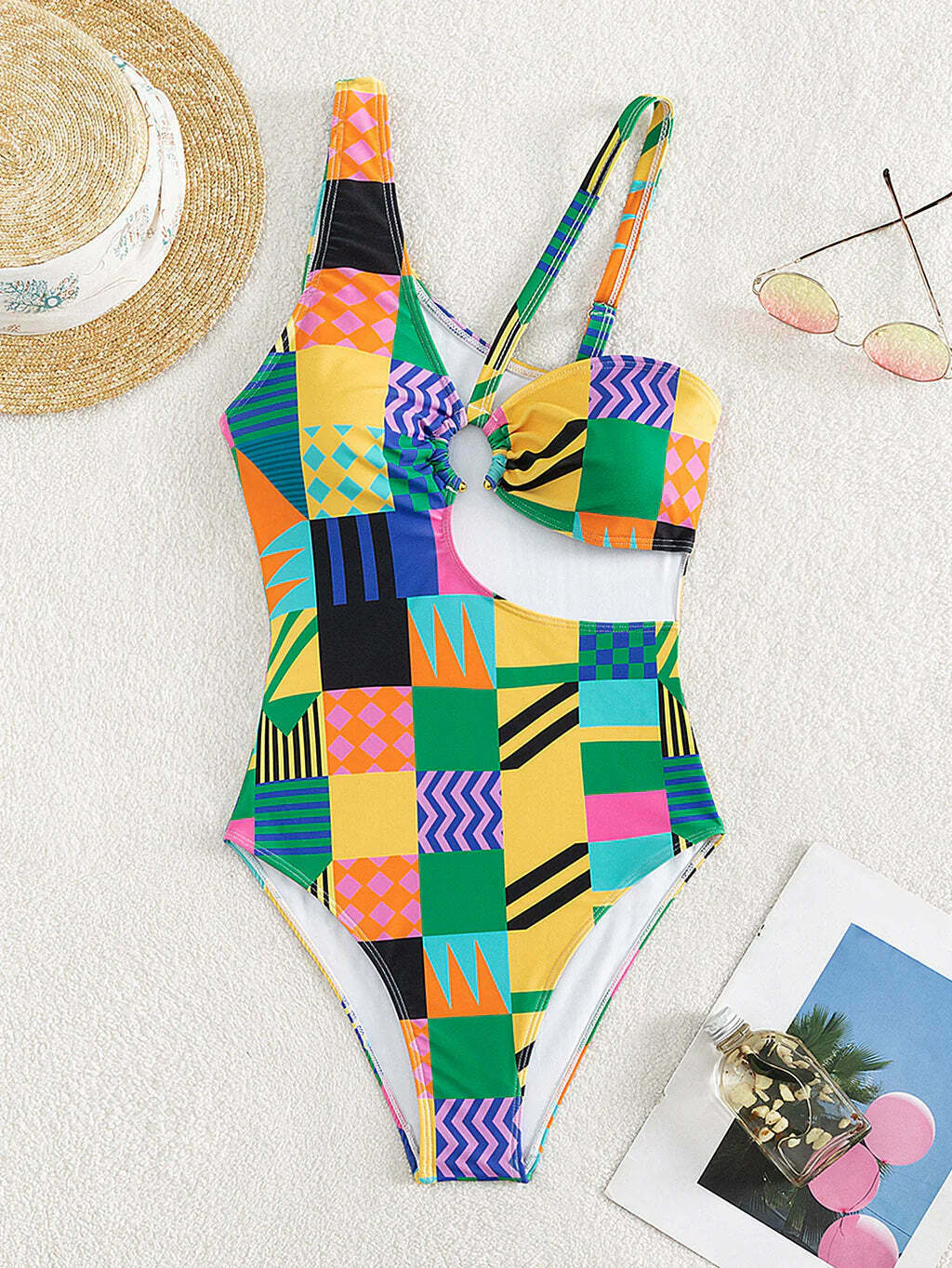 Y2K Aesthetic Sexy Beach Printed One-Piece Swimsuit Bikini Y2K Aesthetic Sexy Beach Printed One-Piece Swimsuit Bikini