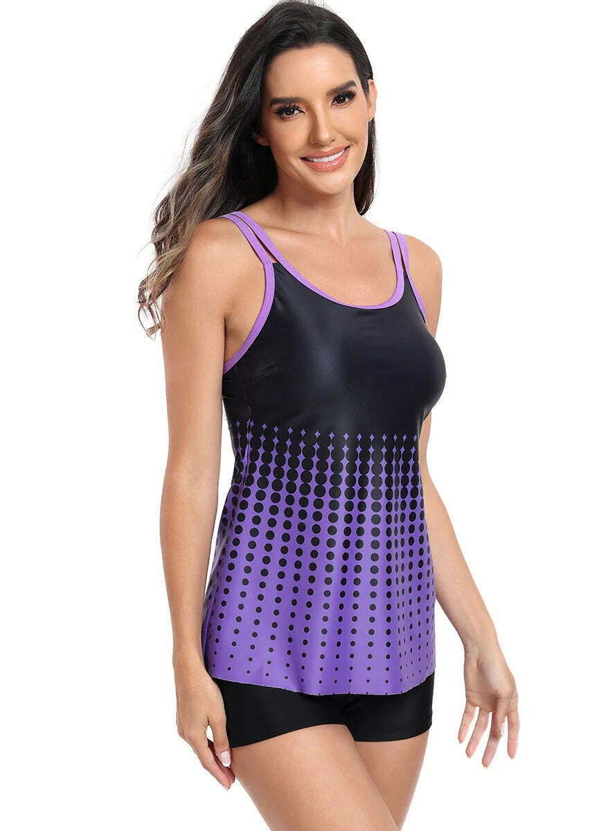 Y2K Aesthetic Sexy Gradient Split Swimsuit Bikini - Coquette & Grunge Style Y2K Aesthetic Sexy Gradient Split Swimsuit Bikini - Coquette & Grunge Style