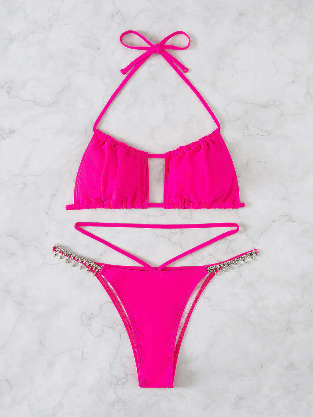 Y2K Aesthetic Sexy Hollow Split Swimsuit Bikini for Women - Coquette Style Grunge Fashion Y2K Aesthetic Sexy Hollow Split Swimsuit Bikini for Women - Coquette Style Grunge Fashion