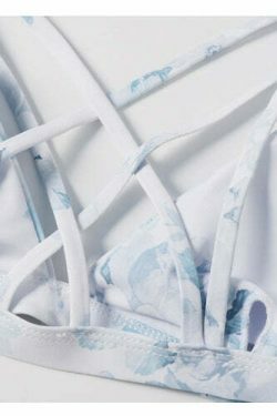 Y2K Aesthetic Sexy Print Wrap String Bikini - Niche Women Fashion