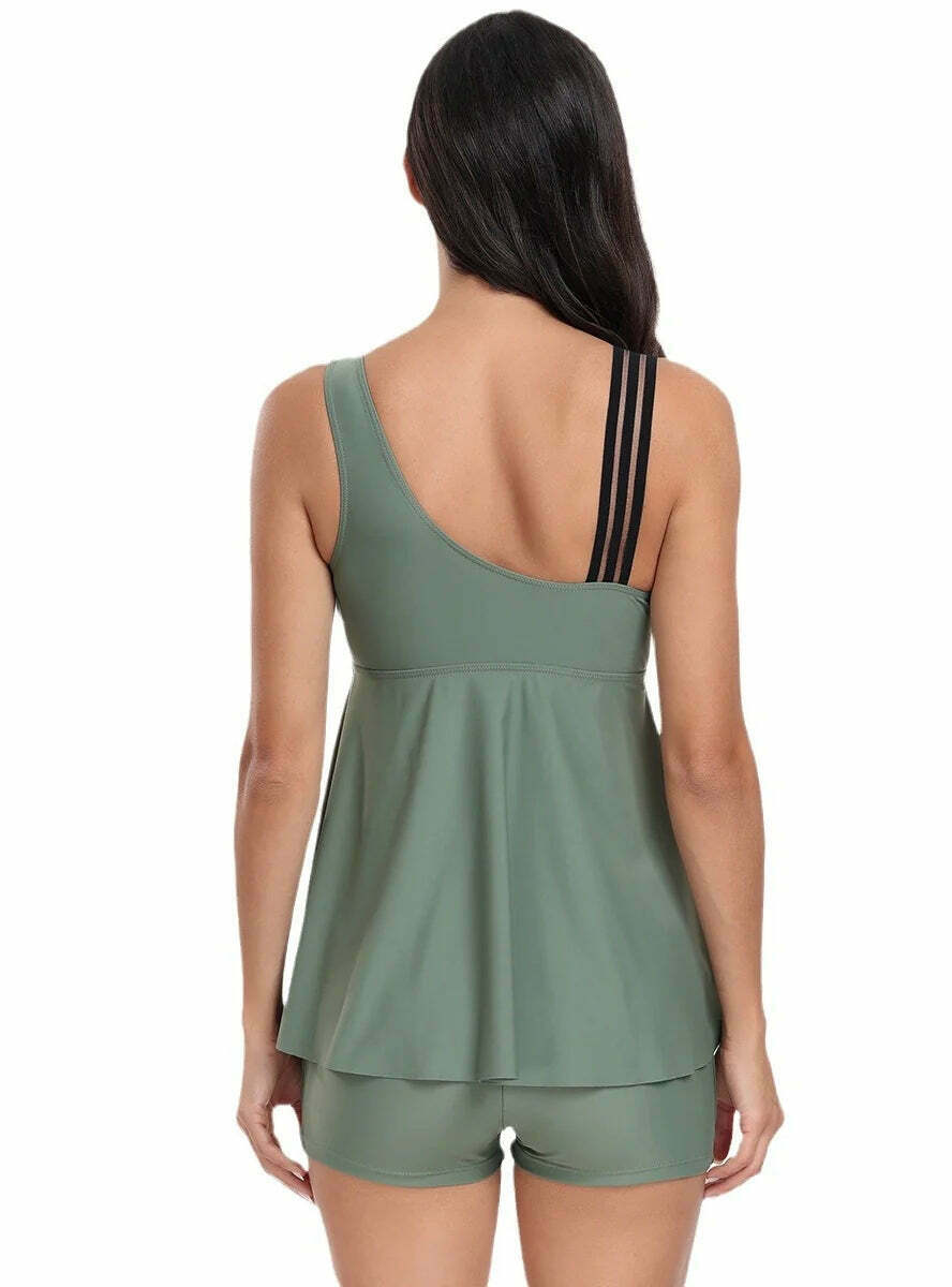 Y2K Aesthetic Sexy Ribbon Gradient Split Bikini - Coquette Style for Women