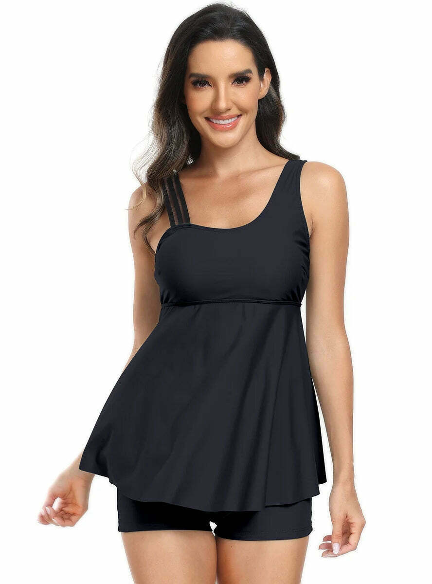 Y2K Aesthetic Sexy Ribbon Gradient Split Bikini - Coquette Style for Women