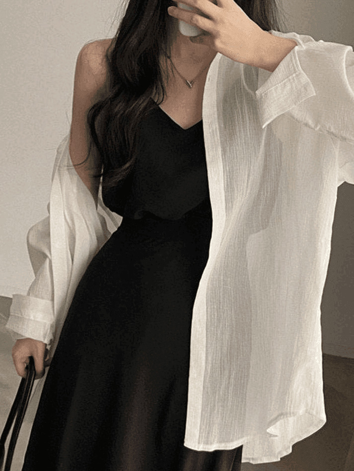 Y2K Aesthetic Sheer Long Sleeve Blouse - Coquette Style Grunge Fashion - Cute Tops for Women Y2K Aesthetic Sheer Long Sleeve Blouse - Coquette Style Grunge Fashion - Cute Tops for Women