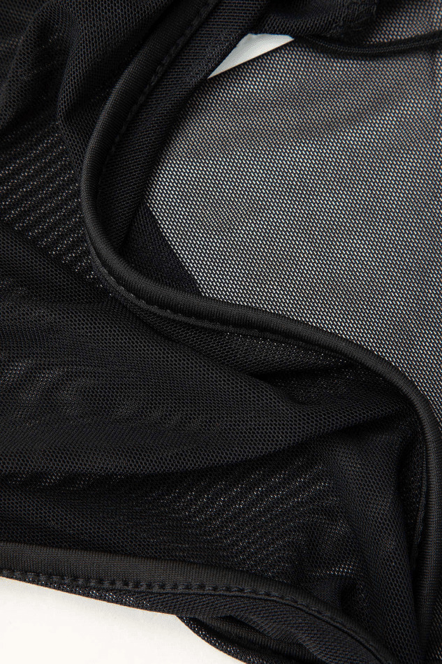 Y2K Aesthetic Sheer Mesh Strappy Cut Out Bodysuit for Women - Coquette & Grunge Style Fashion Y2K Aesthetic Sheer Mesh Strappy Cut Out Bodysuit for Women - Coquette & Grunge Style Fashion