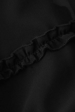 Y2K Aesthetic Sheer Ruffle Cami Top with Tie Front - Coquette Style Grunge Fashion for Women