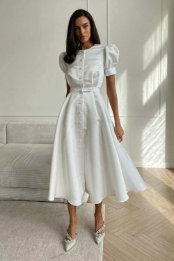 Y2K Aesthetic Short-Sleeved A-Line Dress - Coquette Style with Grunge & Pastel Goth Vibes