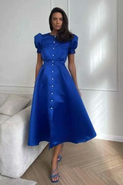 Y2K Aesthetic Short-Sleeved A-Line Dress - Coquette Style with Grunge & Pastel Goth Vibes