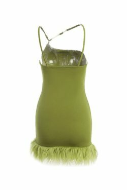 Y2K Aesthetic Slanted Shoulder Burr Hem Mini Dress for Women - Coquette & Grunge Style