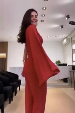 Y2K Aesthetic Slanted Shoulder Wide Leg Jumpsuit for Women - Coquette Style Grunge Fashion