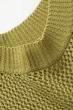 Y2K Aesthetic Sleeveless Knit Cover Up Dress - Coquette Style with Grunge & Pastel Goth Vibes