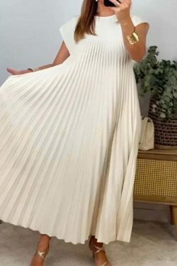 Y2K Aesthetic Sleeveless Pleated Dress for Women - Coquette Style with Grunge and Pastel Goth Vibes