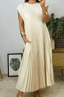 Y2K Aesthetic Sleeveless Pleated Dress for Women - Coquette Style with Grunge and Pastel Goth Vibes