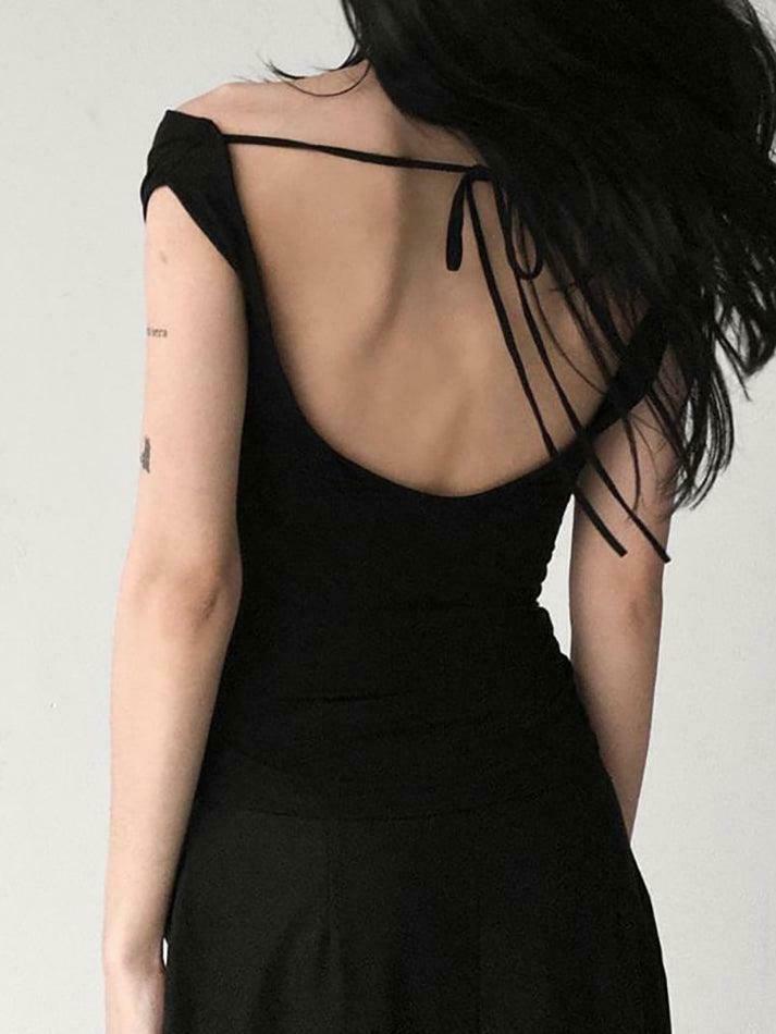 Y2K Aesthetic Sleeveless Scoop Neck Plain Tee for Women - Coquette & Grunge Style Fashion Y2K Aesthetic Sleeveless Scoop Neck Plain Tee for Women - Coquette & Grunge Style Fashion