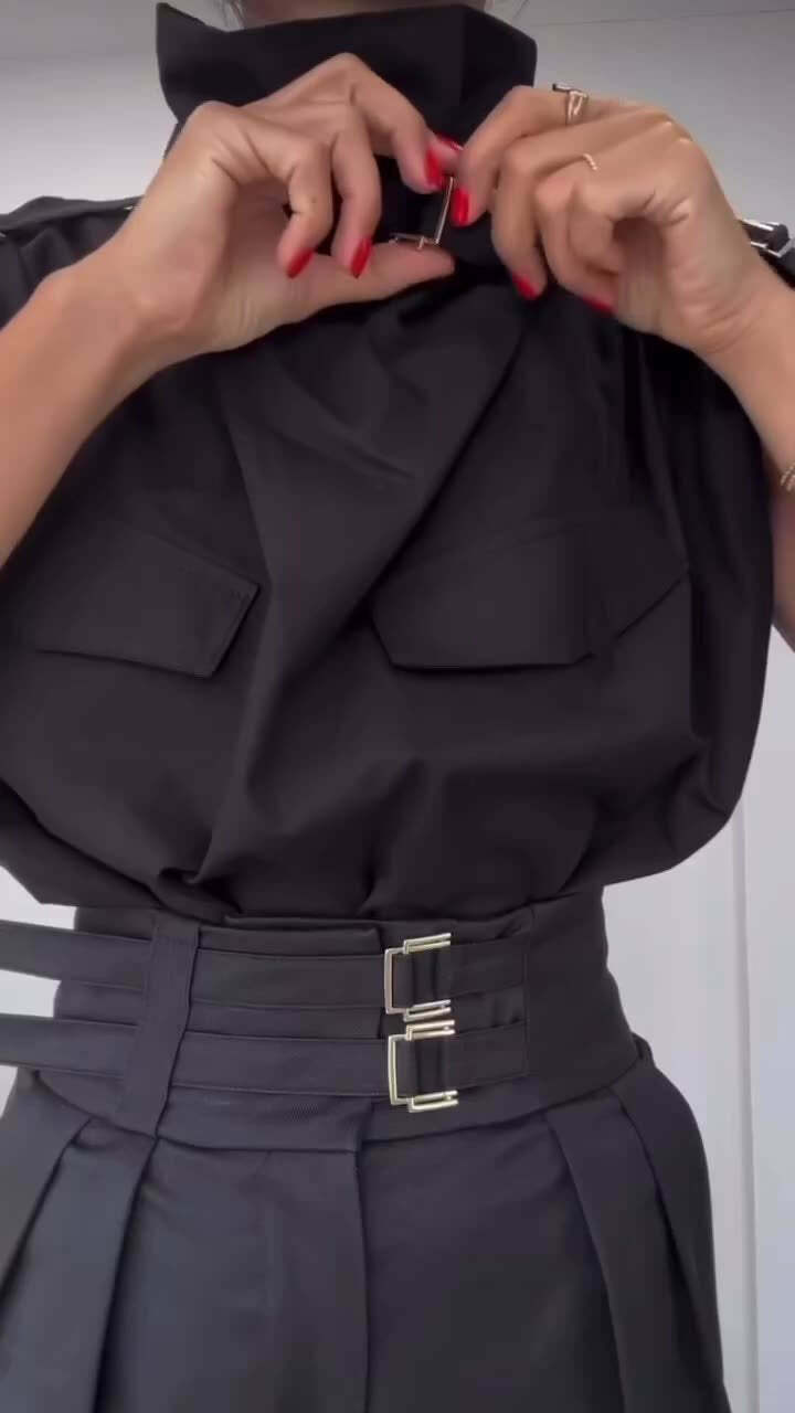 Y2K Aesthetic Slim-Fit Suit with High-Neck Vest for Niche Women Fashion Y2K Aesthetic Slim-Fit Suit with High-Neck Vest for Niche Women Fashion