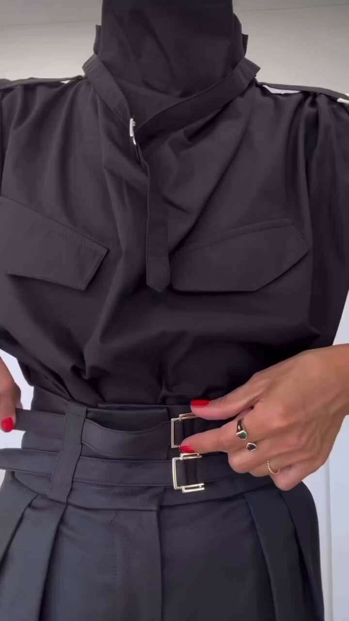 Y2K Aesthetic Slim-Fit Suit with High-Neck Vest for Niche Women Fashion Y2K Aesthetic Slim-Fit Suit with High-Neck Vest for Niche Women Fashion