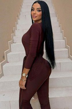 Y2K Aesthetic Slim Fit Strap Back Zipper Jumpsuit for Women - Coquette & Grunge Style Fashion