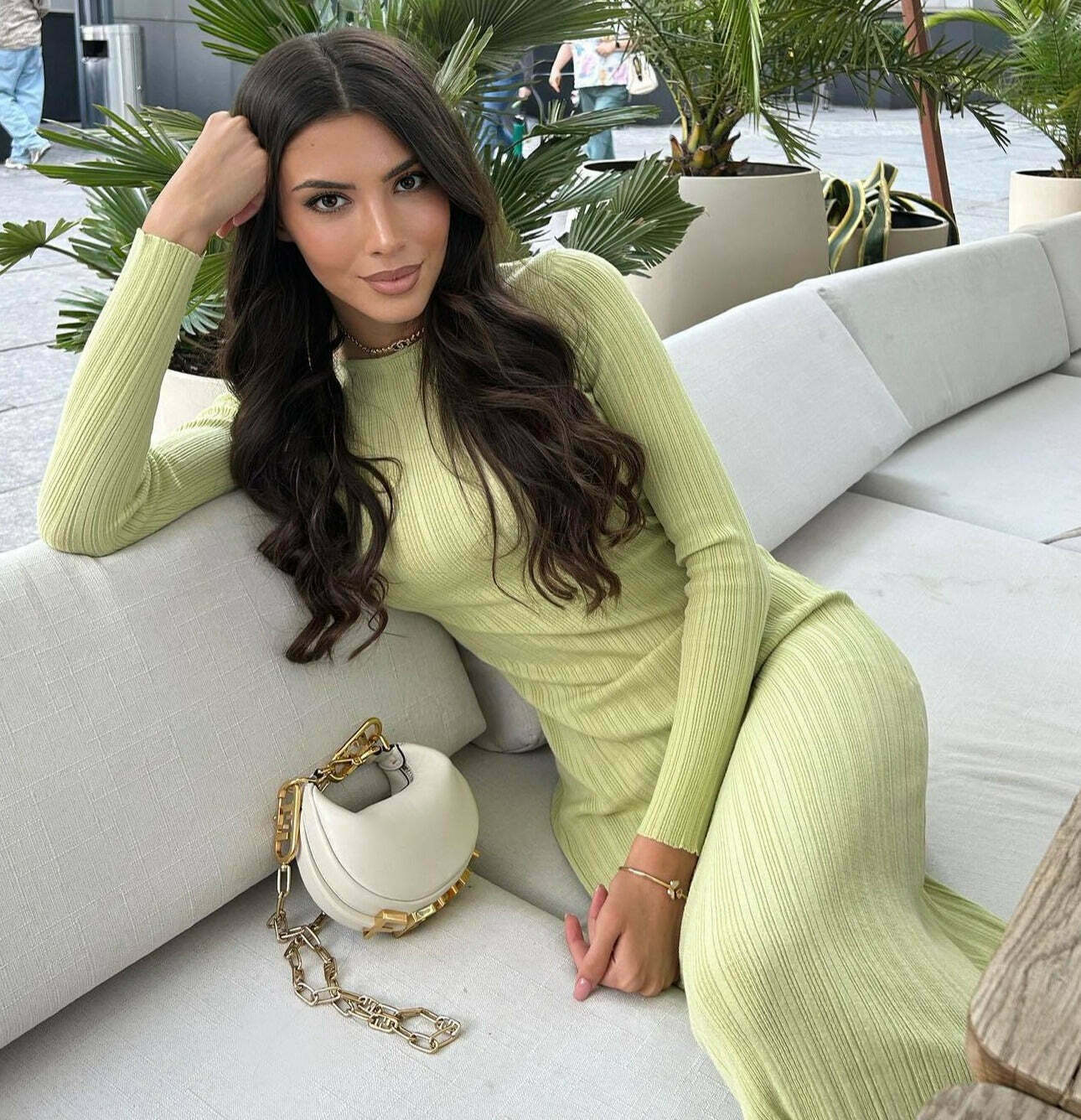 Y2K Aesthetic Slim Knitted Long Dress - Coquette & Grunge Style Women's Fashion Y2K Aesthetic Slim Knitted Long Dress - Coquette & Grunge Style Women's Fashion