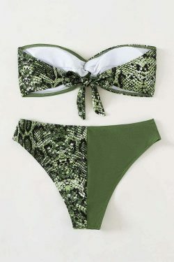 Y2K Aesthetic Snake Skin Bikini for Women - Coquette Style Grunge Fashion with a Sexy Twist