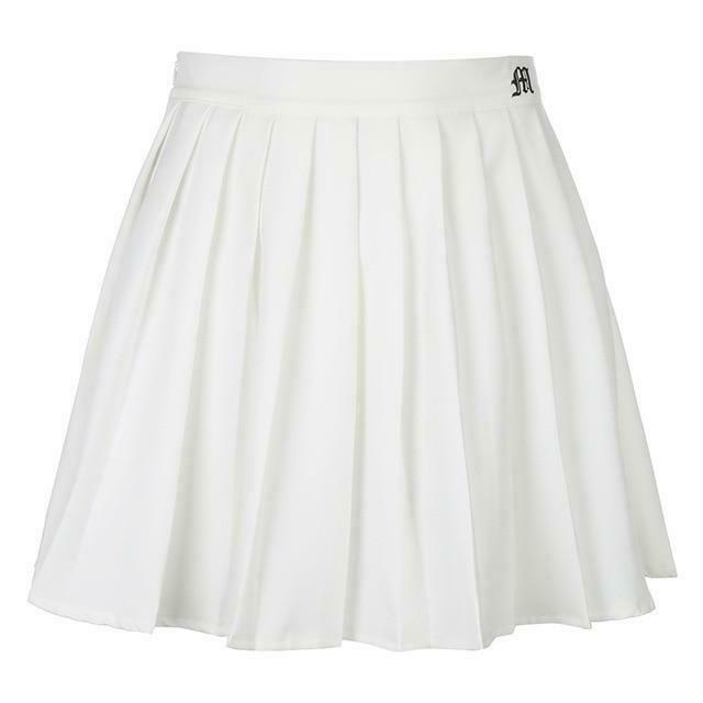 Y2K Aesthetic Soft Girl White Pleated Mini Skirt - Coquette Grunge Fashion Y2K Aesthetic Soft Girl White Pleated Mini Skirt - Coquette Grunge Fashion