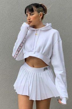 Y2K Aesthetic Soft Girl White Pleated Mini Skirt - Coquette Grunge Fashion