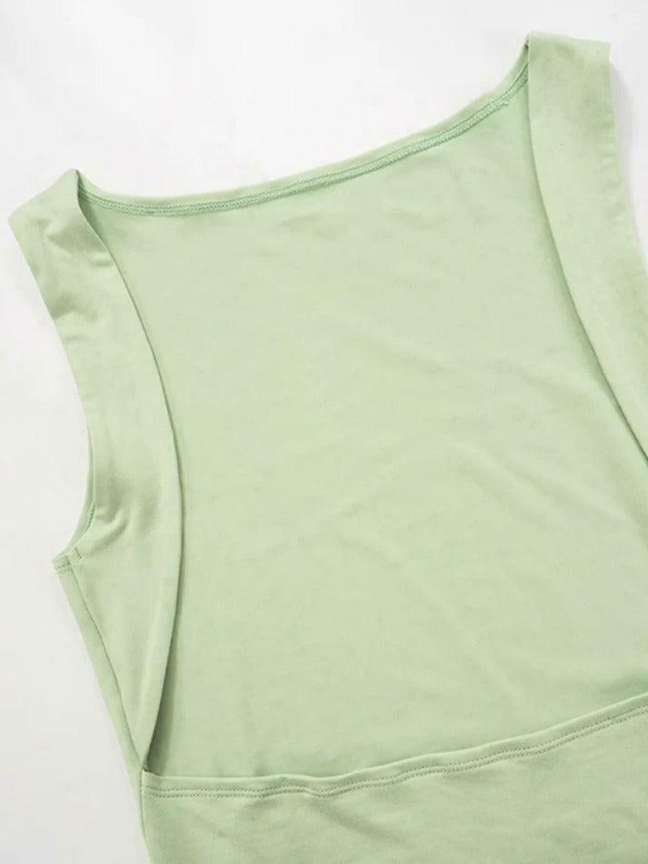 Y2K Aesthetic Solid Backless Top & High Rise Pants Set for Women - Coquette Fashion