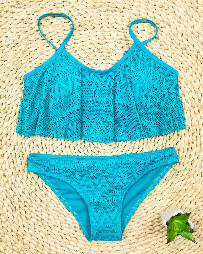 Y2K Aesthetic Solid Color Bikini Set - Sexy Low Waist Swimwear Y2K Aesthetic Solid Color Bikini Set - Sexy Low Waist Swimwear