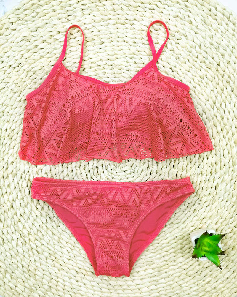 Y2K Aesthetic Solid Color Bikini Set - Sexy Low Waist Swimwear Y2K Aesthetic Solid Color Bikini Set - Sexy Low Waist Swimwear