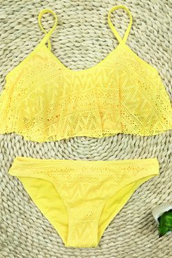 Y2K Aesthetic Solid Color Bikini Set - Sexy Low Waist Swimwear