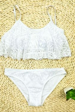 Y2K Aesthetic Solid Color Bikini Set - Sexy Low Waist Swimwear