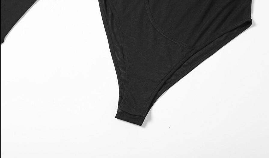 Y2K Aesthetic Solid Color Bodysuit - Coquette & Grunge Style Fashion Piece Y2K Aesthetic Solid Color Bodysuit - Coquette & Grunge Style Fashion Piece