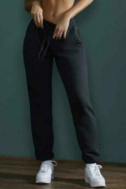 Y2K Aesthetic Solid Color High Waist Sporty Sweatpants for Women - Coquette Fashion Grunge Style