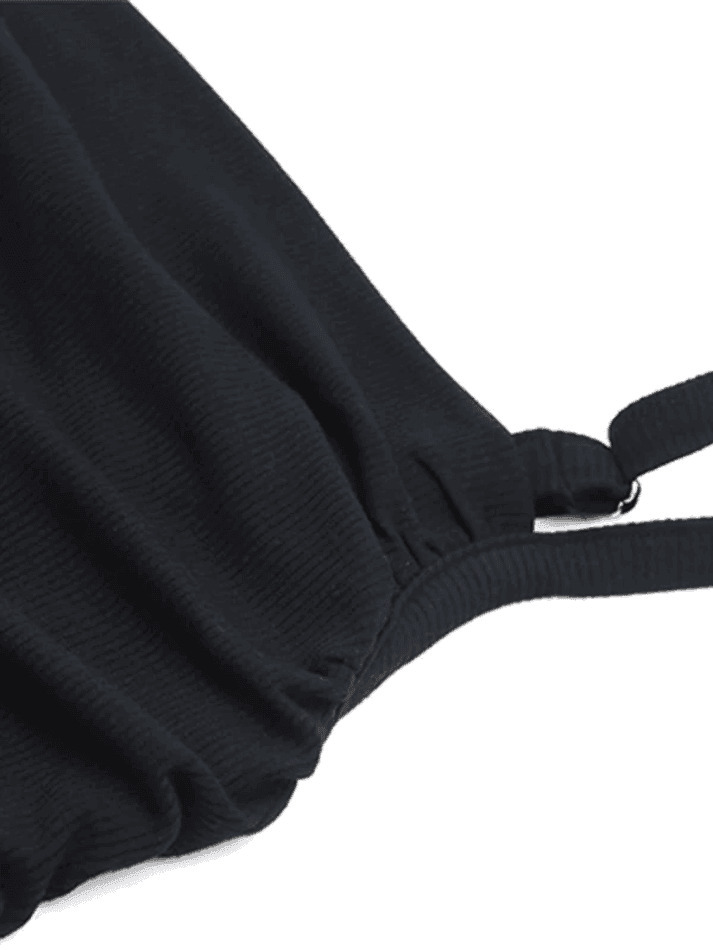 Y2K Aesthetic Solid Color Pleated Backless Cami Top for Women - Coquette Style Grunge Fashion Y2K Aesthetic Solid Color Pleated Backless Cami Top for Women - Coquette Style Grunge Fashion