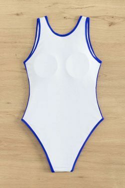 Y2K Aesthetic Solid Color Sexy One Piece Bikini - Retro Coquette Style Beachwear