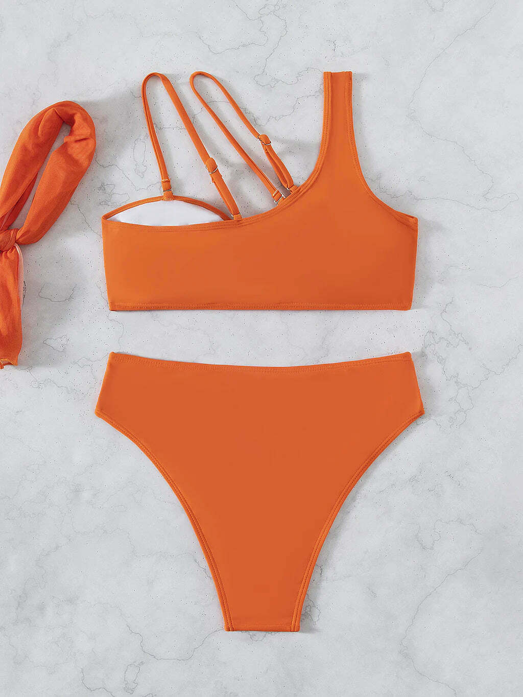 Y2K Aesthetic Solid Color Three-Piece Swimsuit Bikini