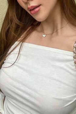 Y2K Aesthetic Solid Off Shoulder Shirred Trumpet Sleeve Long Sleeve Tee