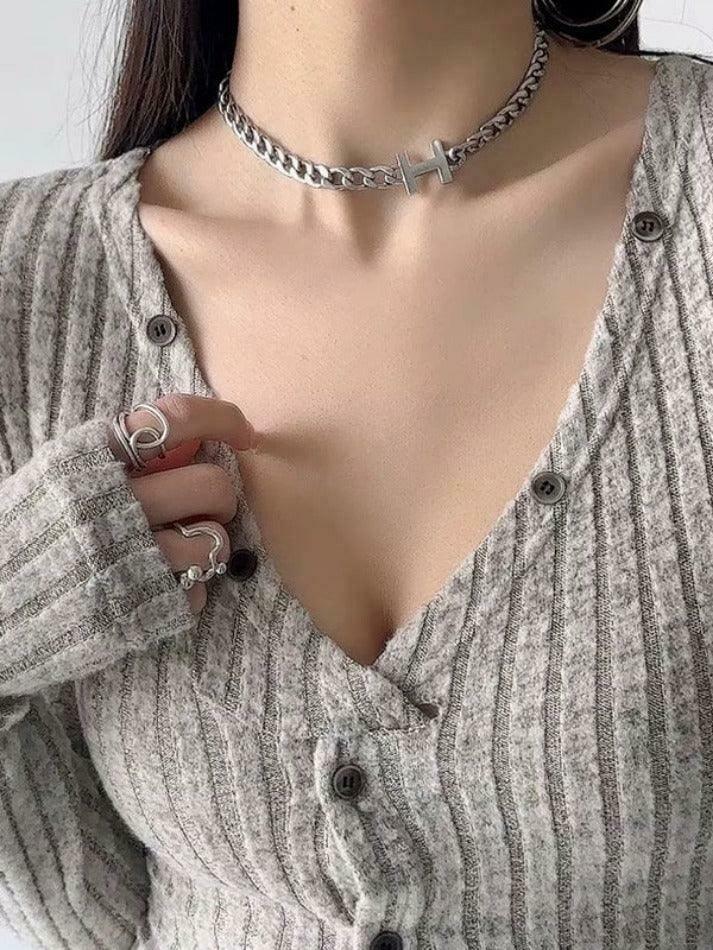 Y2K Aesthetic Solid Ribbed V Neck Twist Front Long Sleeve Knit Sweater Y2K Aesthetic Solid Ribbed V Neck Twist Front Long Sleeve Knit Sweater