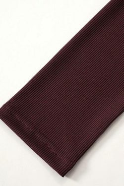 Y2K Aesthetic Solid Square Neck Cropped Long Sleeve Knit Top