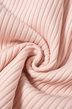 Y2K Aesthetic Solid Square Neck Splice Long Sleeve Knit Sweater