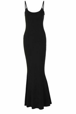 Y2K Aesthetic Spaghetti-Strap Maxi Sheath Dress for Women - Coquette & Grunge Style Fashion
