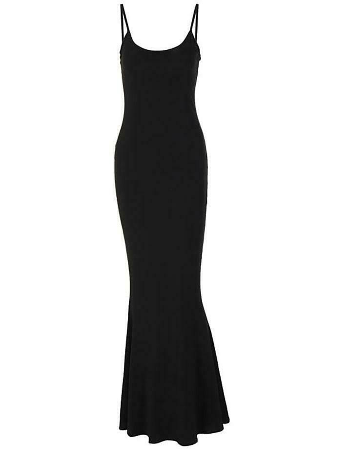Y2K Aesthetic Spaghetti-Strap Maxi Sheath Dress for Women - Coquette & Grunge Style Fashion
