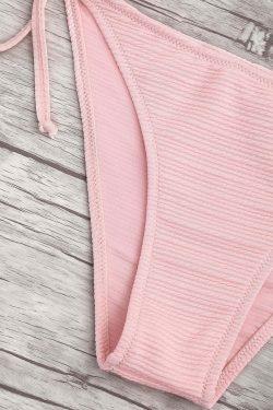 Y2K Aesthetic Spaghetti Strap Bikini Set with Low Waist - Coquette & Grunge Style