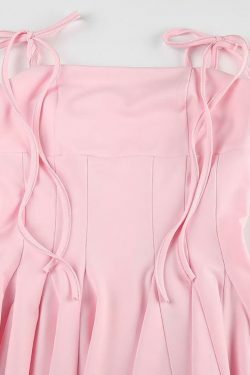 Y2K Aesthetic Spaghetti Strap Mini Dress - Coquette & Grunge Style, Pastel Goth, Cargo Skirt