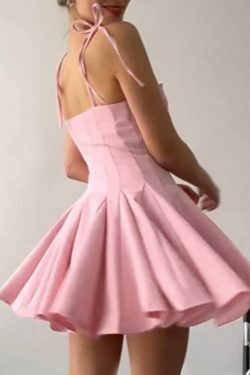 Y2K Aesthetic Spaghetti Strap Mini Dress - Coquette & Grunge Style, Pastel Goth, Cargo Skirt