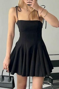 Y2K Aesthetic Spaghetti Strap Mini Dress - Coquette & Grunge Style, Pastel Goth, Cargo Skirt